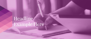 person writing in book with ipad behind purple colour